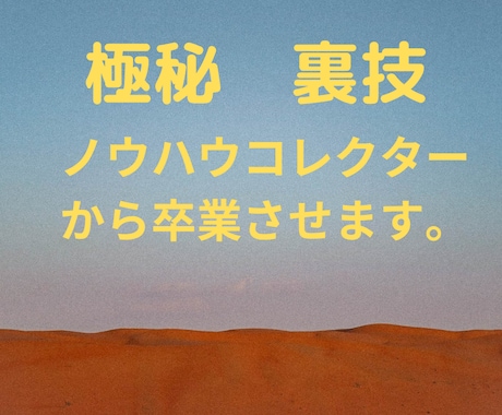 極秘 裏技 ノウハウコレクターから卒業させます ネットビジネス初心者 