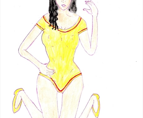 若い女性像を手描きとフォトパッドで仕上げます 美の美を求めて・・ほほ笑みをほのかに・・。 イメージ1