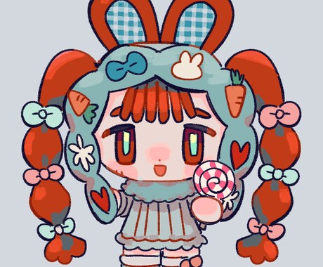 もっちりしたデフォルメキャラ描きます アイコンはもちろんグッズや動画内イラストにも幅広く使えます！ イメージ1
