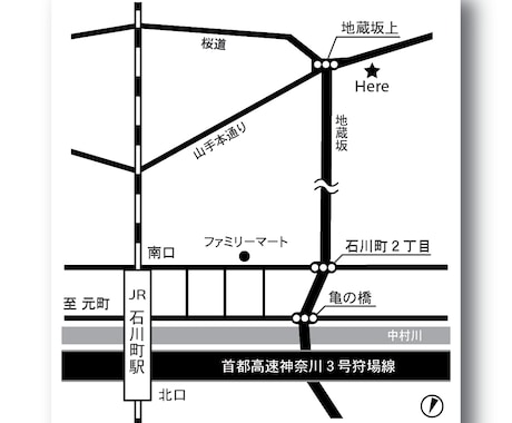 名刺用の簡易地図を作成します 名刺に地図を入れたい方おすすめです。 イメージ2