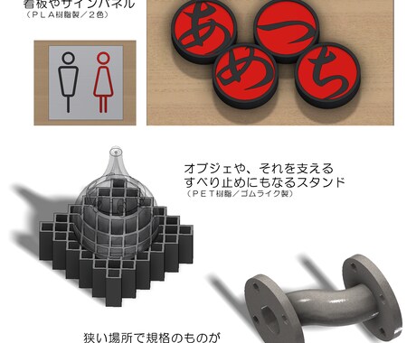 業務用高性能3Dプリンタで立体造形をお手伝いします 貴方のアイディアを形にしてみませんか　設計～立体をサポート！ イメージ1