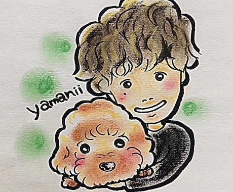 あったかいシンプルな似顔絵描きます アイコン画や名刺の挿絵などに♬似顔絵師してます！ イメージ2