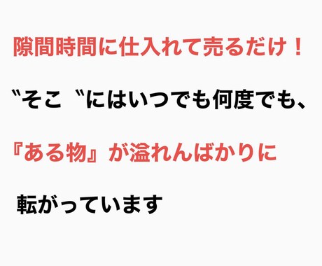 転売で売れる商品と仕入れ先を教えます 単純作業で手取り早く取り組める！知らないと損する転売術 イメージ1