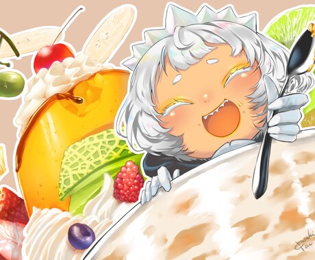 最速当日納品！食べ物のイラスト描きます リアルもキャッチーもおまかせください！(セット価格も！) イメージ1