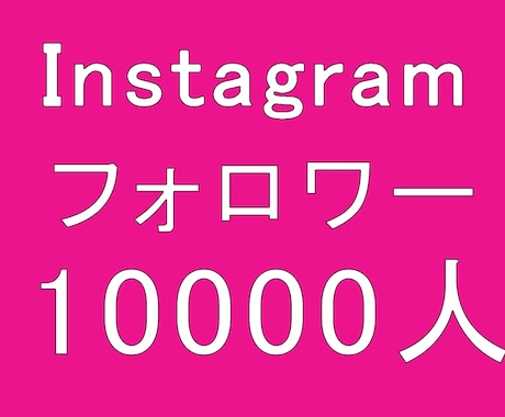 Instagramフォロワー1万人以上増やします 【保証付】インスタグラムフォロワー宣伝します！ イメージ1