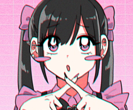 レトロで可愛いアイコン描きます レトロな雰囲気の可愛いアイコンをお描きします！ イメージ1