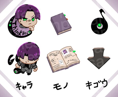 ゲーム制作等で使えるUIをデザインします 商用利用無料！作品に合わせたキャラクターや小物のUIを制作！ イメージ2