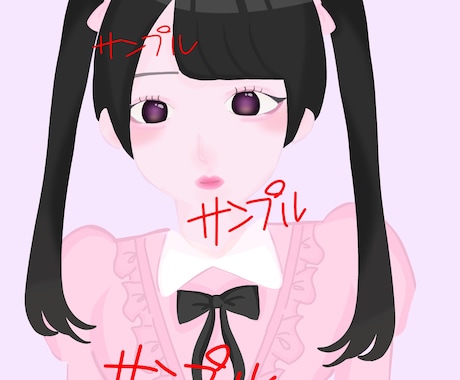 女の子のイラスト描きます SNSアイコンなどにぜひご使用ください！ イメージ1