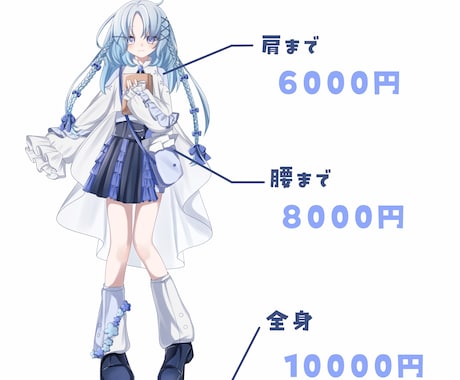納期1週間！！活動用の立ち絵制作します 納期1週間で可愛い立ち絵もかっこいい立ち絵も制作します！ イメージ2