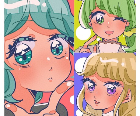 最短納品2日から！✐POPかわいいアイコン描きます POPでかわいい、貴方だけのアイコンを描かせていただきます！ イメージ1