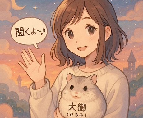 話し相手&愚痴聞きます 明日を楽しくするために寝る前に笑いましょー( ´∀`) イメージ1