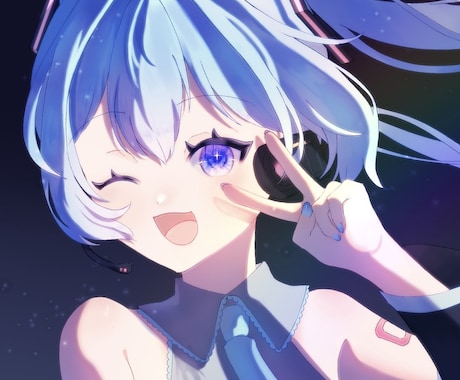 キラキラポップなイラストお描きします SNSアイコンや動画作成にお使いください！ イメージ1