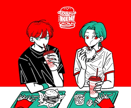 商用利用OK！オリジナルグッズ用イラスト描きます Tシャツ等オリジナルグッズ用イラストお描きします◎ イメージ2
