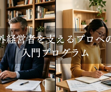 海外経営者を支える仕事を教えます 海外経営者を支えるプロへの道　入門プログラム イメージ1