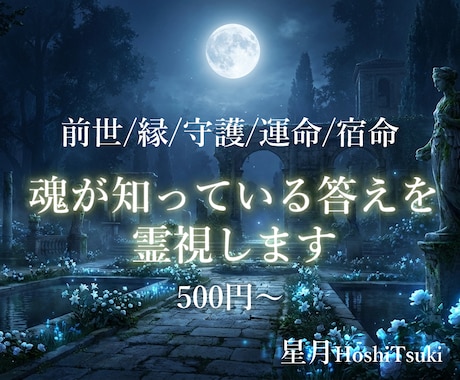 星月の霊視鑑定｜前世・縁・守護を霊視で鑑定します 魂が知っている答えを、霊視でお伝えします イメージ1