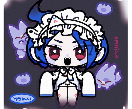 商用利用可！ミニキャライラストを描きます 納期早め対応可！ポップで個性的、グッズやサムネにも！ イメージ2