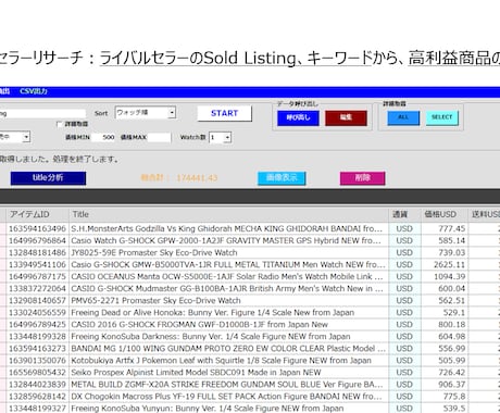 eBayカテゴリー・セラーリサーチツール提供します eBay輸出ベイジャック®　セラージャック イメージ2