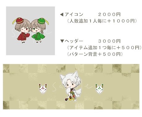 ゆるっとかわいいデフォルメアイコン描きます ◇似顔絵や動物も◎アイコン以外も受け付けてます イメージ2