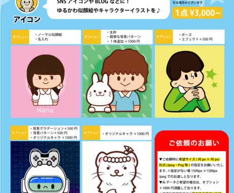 愛される！アイコンやヘッダーを制作します 可愛い！ゆるい！あなただけのSNSアイコンやヘッダー制作 イメージ2