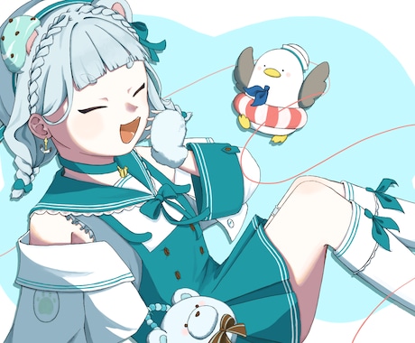 活動者さんの1枚絵を描きます 色彩と光と表情に力を入れています！ イメージ1