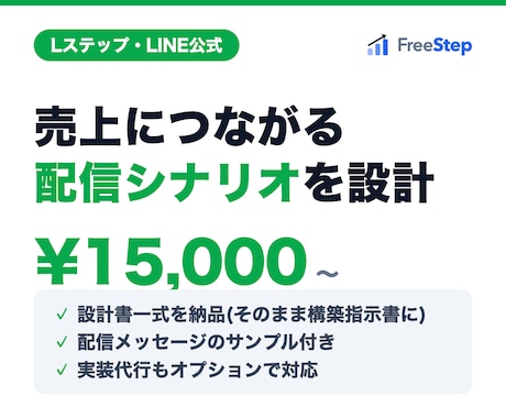 LステップのLINE配信シナリオを設計します 事業成果から逆算する現役マーケターが売れる導線を設計します イメージ1