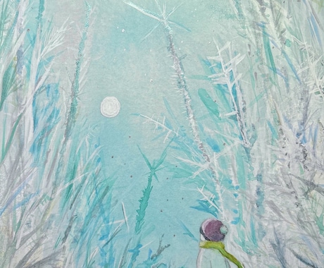 A4以上・郵送＊絵本の1ページのような絵を描きます アナログで、水彩アート作品制作して郵送します。 イメージ2