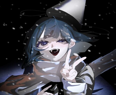 腰から上〜描きます 可愛くてちょっと暗いイラストをお求めの方におすすめ！ イメージ2