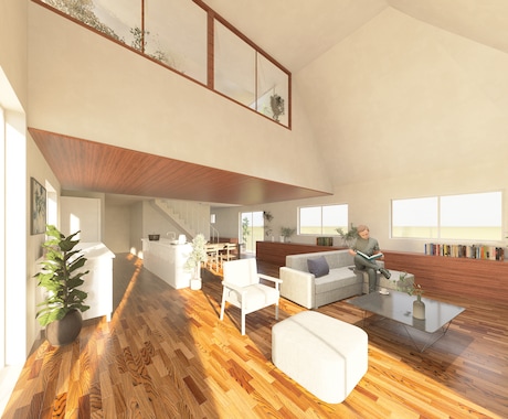 設計実務者が建築CG。ﾊﾟｰｽを制作します 設計意図をくみ取り、建築の魅力が伝わる一枚に仕上げます。 イメージ2