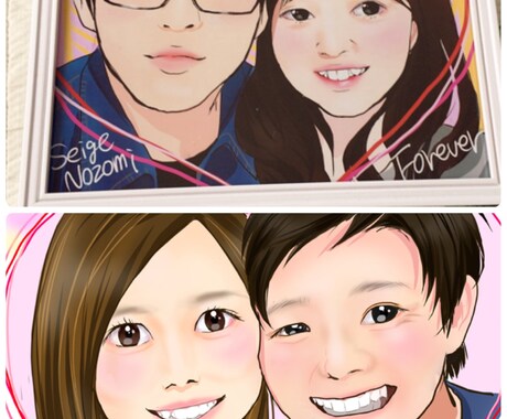 似顔絵やウェルカムボード、アイコンなど描きます 結婚式を挙げられる方、大切な人へのプレゼントや思い出に♪ イメージ2