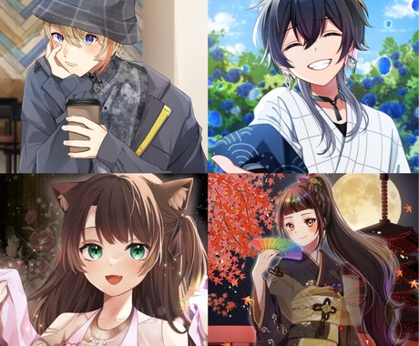 バストアップから全身イラストまで制作します 男女共に得意としています！動画やサムネなどに是非！ イメージ2