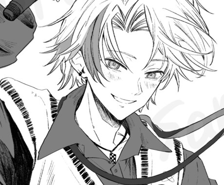 モノクロでアイコン等のイラストお描きします 漫画家がご要望に沿ったイラストを制作いたします イメージ2