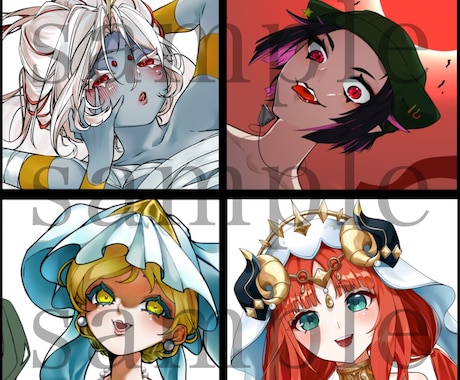 SNSアイコン描きます 完成度の高い女性キャライラストを求めている方へ！ イメージ1