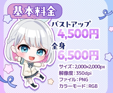ころっと可愛いミニキャラ作成します グッズやスタンプにぴったりな1枚を作成します イメージ2