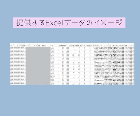 ココナラの出品データ収集を代行します 価格・売上・レビュー数をExcelで提供 イメージ2