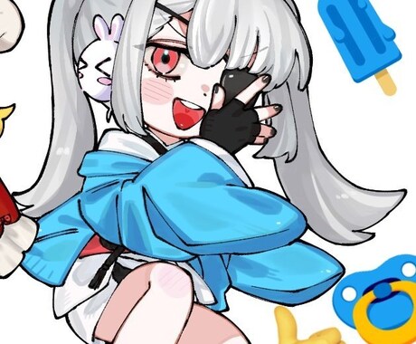 商品利用◎デフォルメイラスト制作します 配信やグッズなどに使用できるデフォルメイラストを制作します！ イメージ2