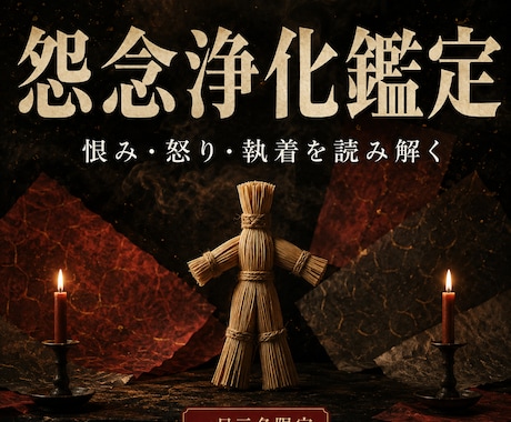 恨みや執着を読み解き心を浄化します 誰にも言えない怒りを手放し、心の主導権を取り戻す鑑定 イメージ1