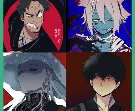 キャラクターやテーマに合わせてイラスト作成します アニメ画昭和風ｶｰﾄｩｰﾝ風色々描きます イメージ2