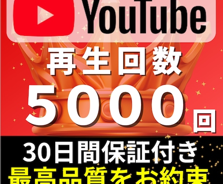 YouTubeの再生回数+5000回増加ます YouTubeを全世界へ拡散！視聴回数+5000回増加します イメージ1