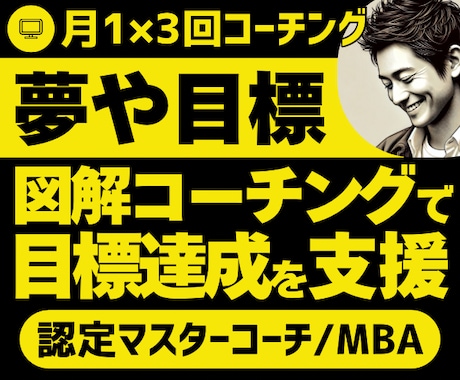 月1継続コーチング【3回分】で目標達成を支援します 夢や目標の達成支援/認定マスターコーチが徹底サポート イメージ1