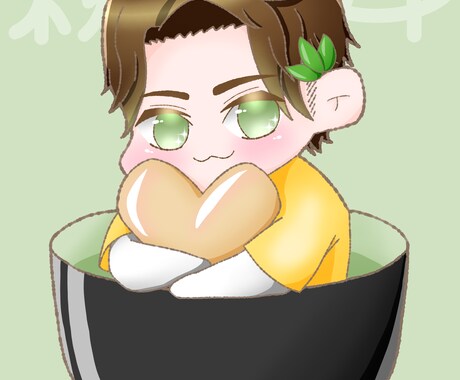擬食化/可愛いアイコン・イラスト描きます デフォルメで擬食化や似顔絵の可愛いアイコン描きます イメージ2