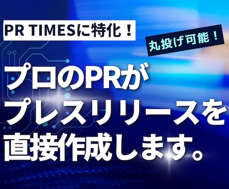 PRTIMES特化！プロがプレスリリース作成します PRのプロがメディアに刺さるプレスリリースを作成代行します。 イメージ1