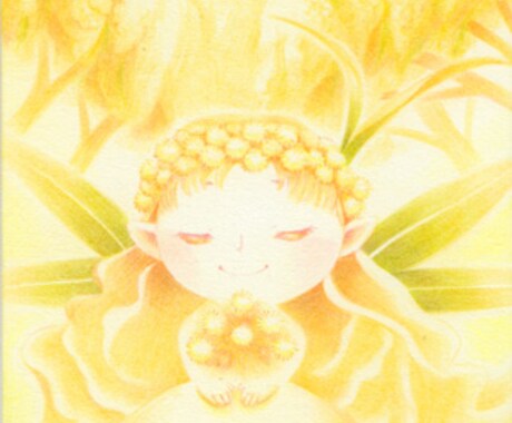 【贈り物やお守りに】＊あなたの誕生花の妖精アートをお描きします＊ イメージ2