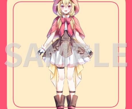 表情パーツ分け済の赤ずきんちゃん立ち絵販売します パーツを組み合わせていろいろな表情差分がつくれます イメージ2