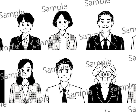 シンプルなバストアップのイラスト作成します イメージ1