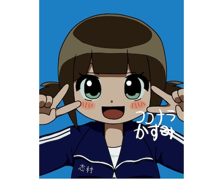 卒アル風イラスト描きます 創作キャラ、vtuberさんなどを卒アル風にお描きします！ イメージ2