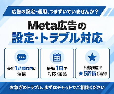 Meta広告の設定・トラブル対応を代行します イメージ1