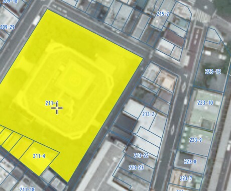 不動産営業マン向け　航空写真付き地番図を作成します 「航空写真で見える、正確な地番図」 イメージ2