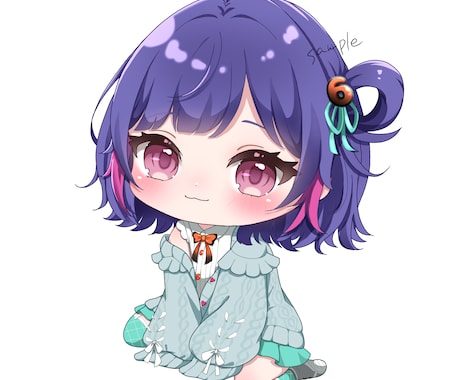 アイコン・配信・グッズ向けのミニキャラを描きます 魅力をぎゅっと詰め込んだ、目を引くかわいいミニキャラに！ イメージ2