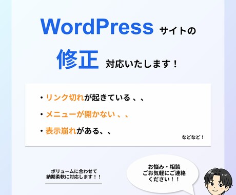 WordPressサイトの修正なんでも対応します イメージ1