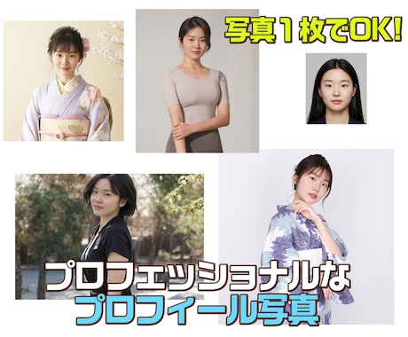 プロフェッショナルなAIプロフィール写真作成します 1枚の写真から、魅力を引き出すプロフィール写真へ イメージ1